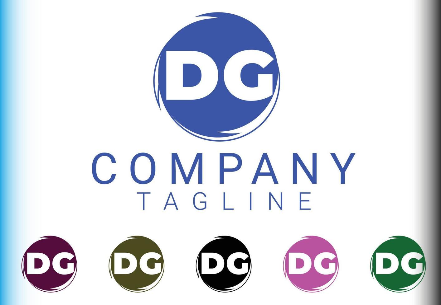 dg-Brief neues Logo und Icon-Design vektor