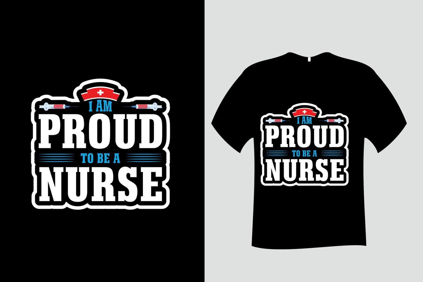 Ich bin stolz darauf, ein Krankenschwester-T-Shirt-Design zu sein vektor