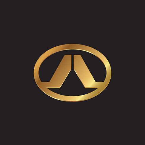brev A emblem logo design koncept mall vektor