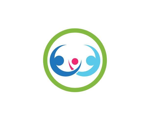 Annahme und Gemeindepflege Logo Vorlage Vektor Icon