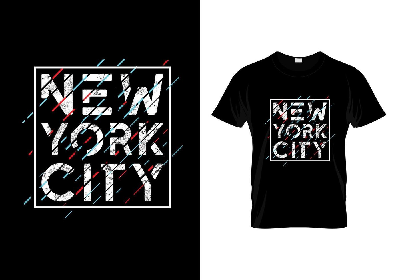 New York City-Typografie-T-Shirt-Design vektor