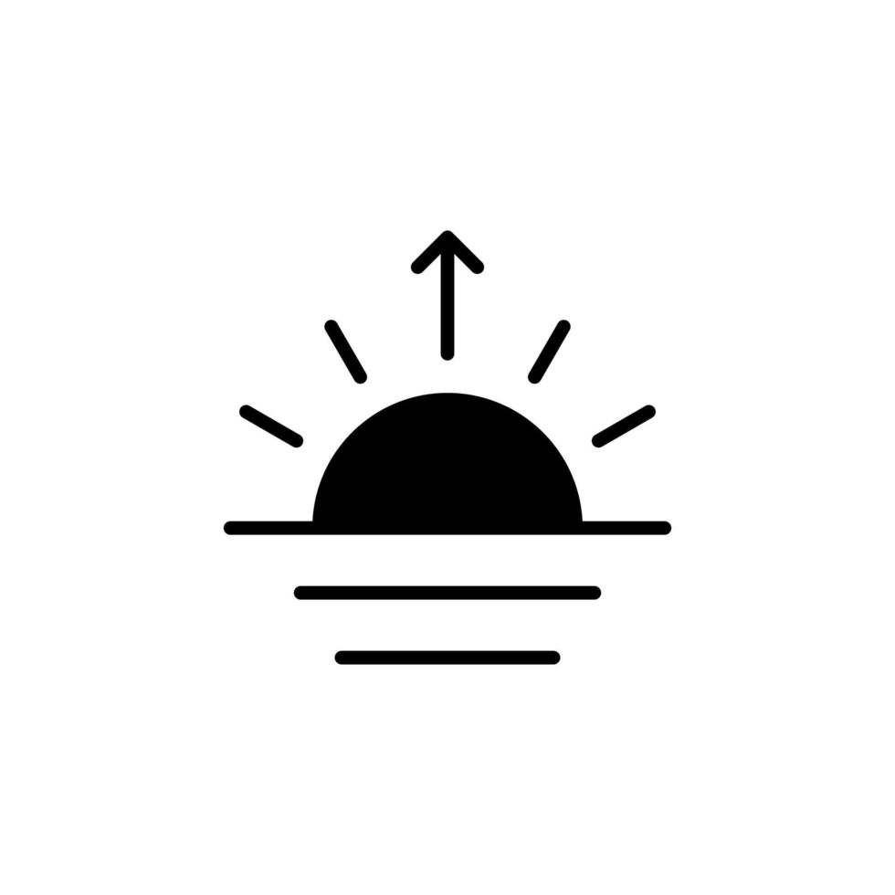 soluppgång, solnedgång, sol fast ikon vektor illustration logotyp mall. lämplig för många ändamål.