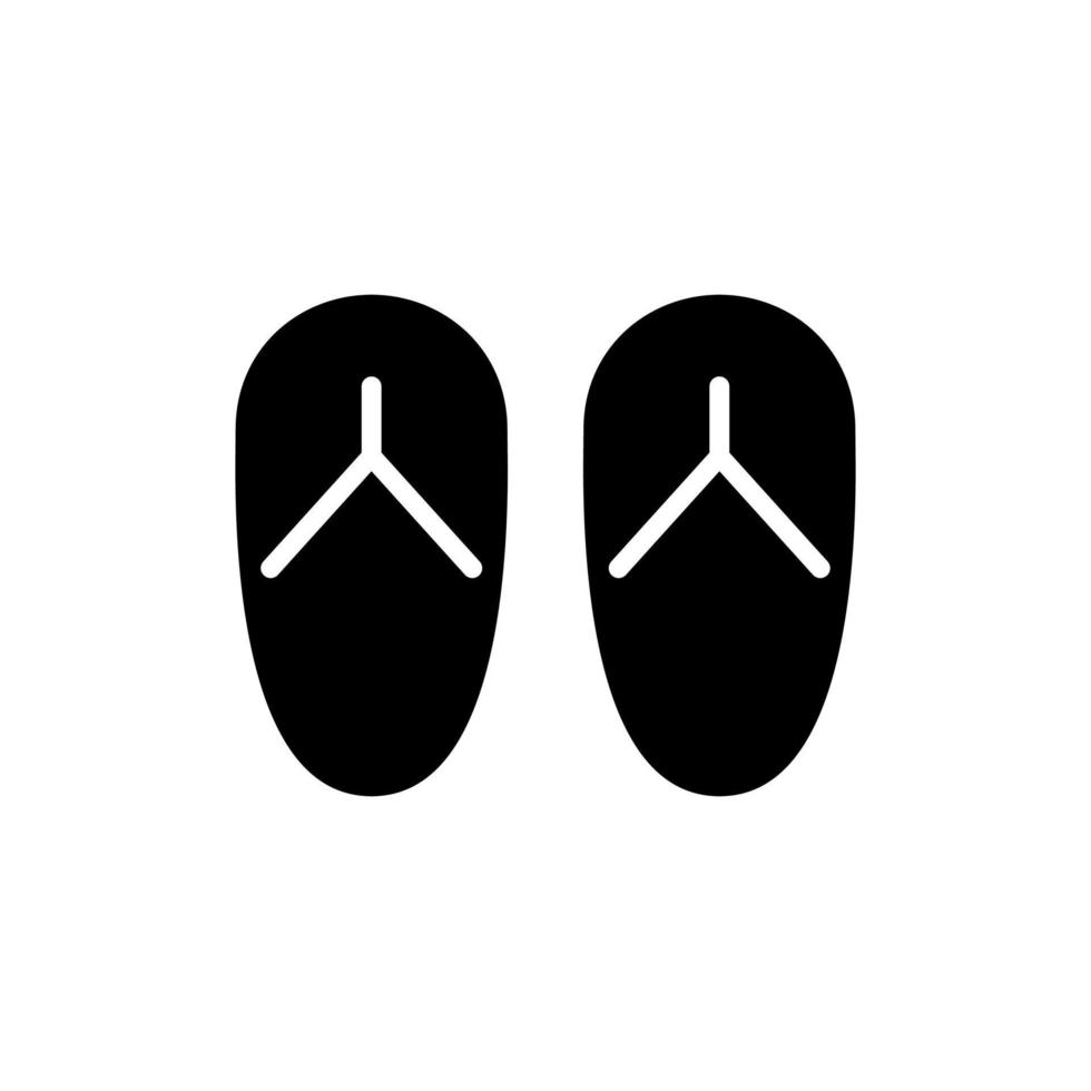 Sandale, Schuhe, Pantoffel solide Symbol Vektor Illustration Logo Vorlage. für viele Zwecke geeignet.