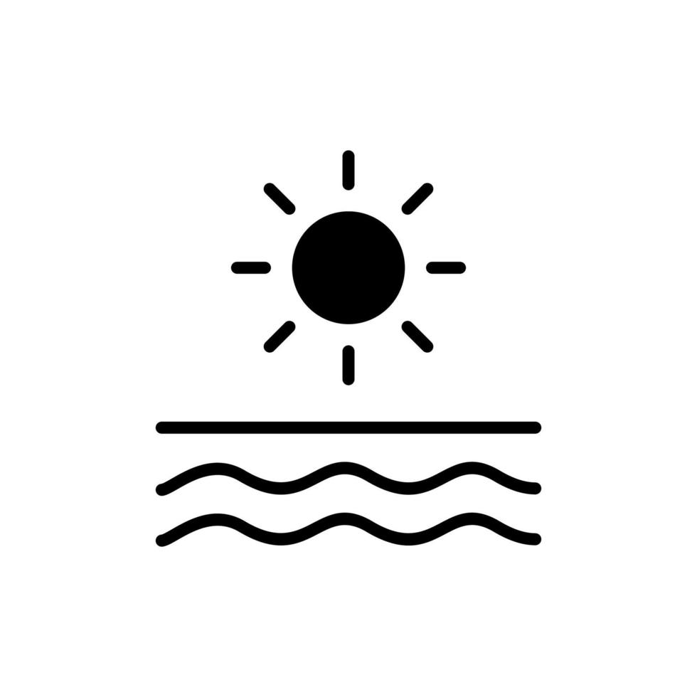 sonnenaufgang, sonnenuntergang, sonne solide symbol vektor illustration logo vorlage. für viele Zwecke geeignet.