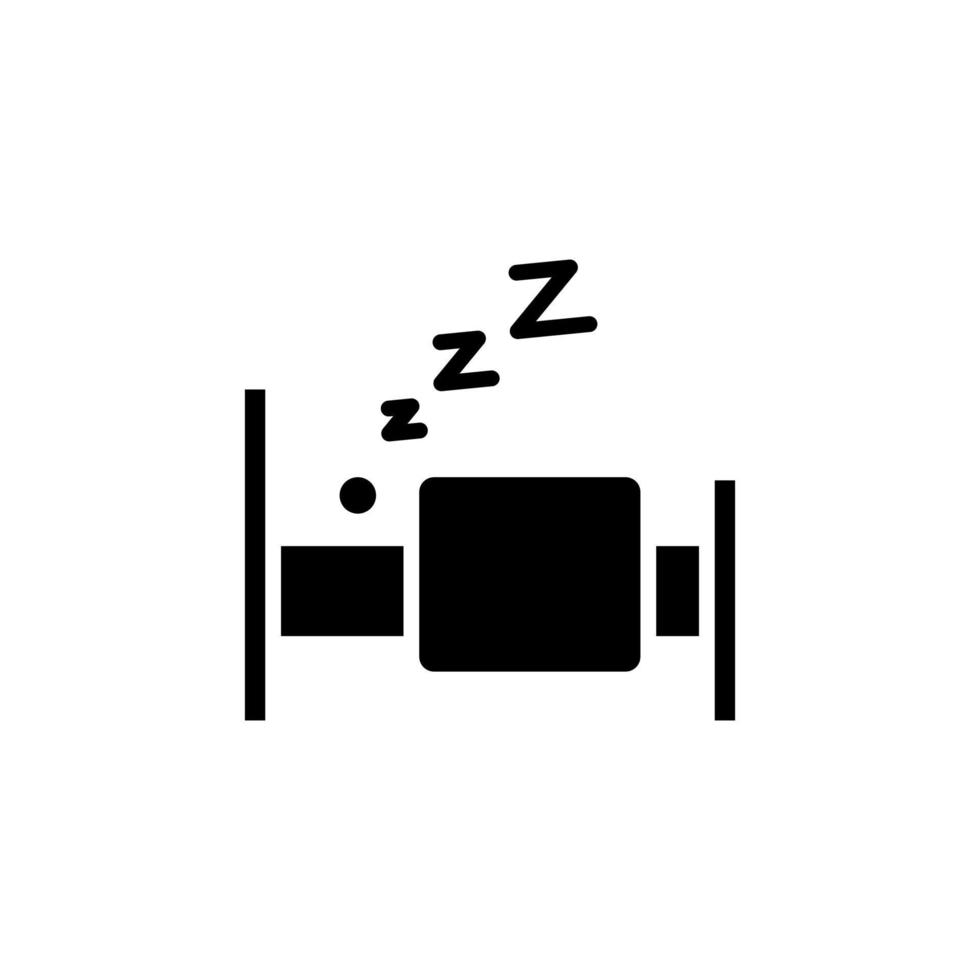 Schlaf, Nickerchen, Nacht solide Symbol Vektor Illustration Logo Vorlage. für viele Zwecke geeignet.