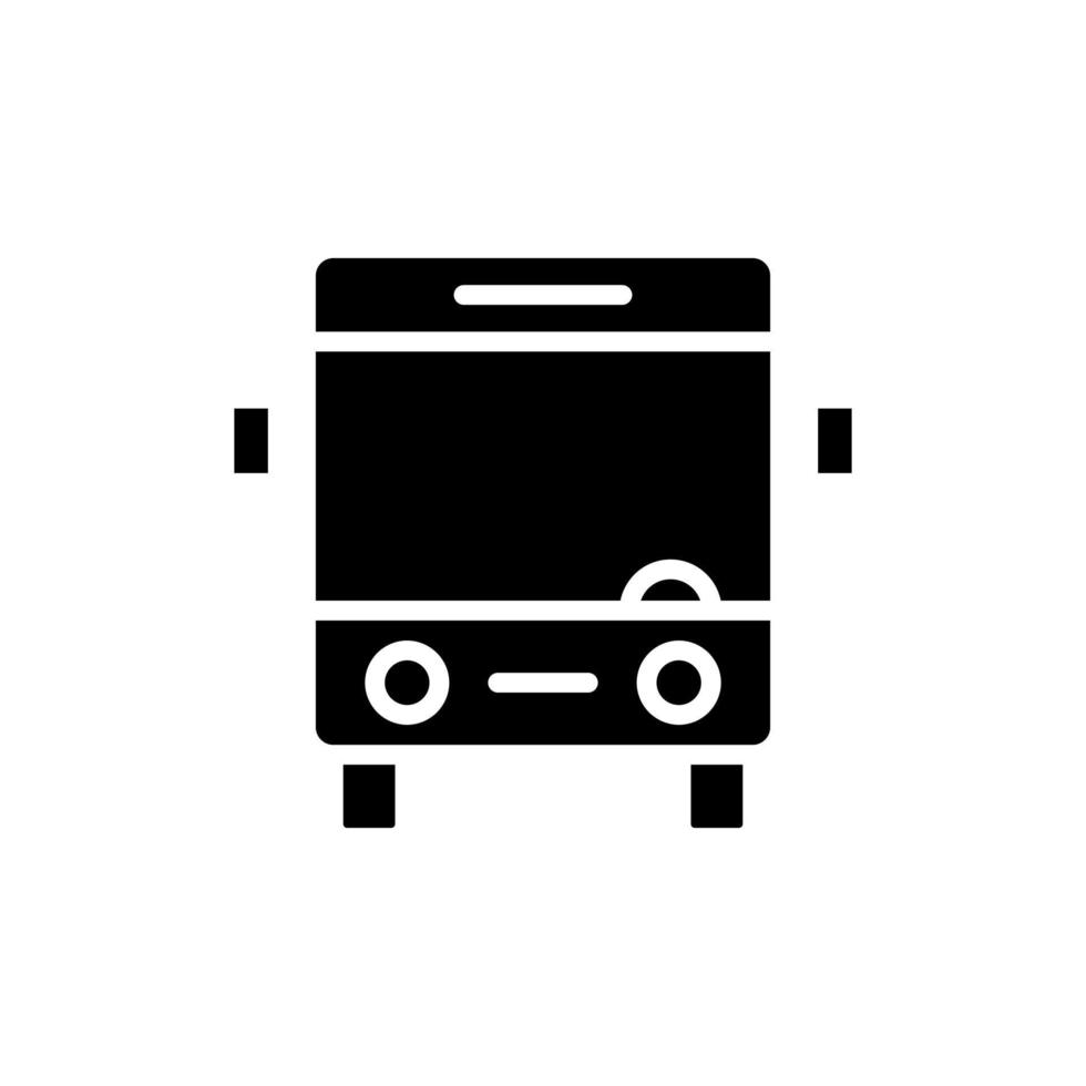 buss, autobus, offentliga, transport solid ikon vektor illustration logotyp mall. lämplig för många ändamål.