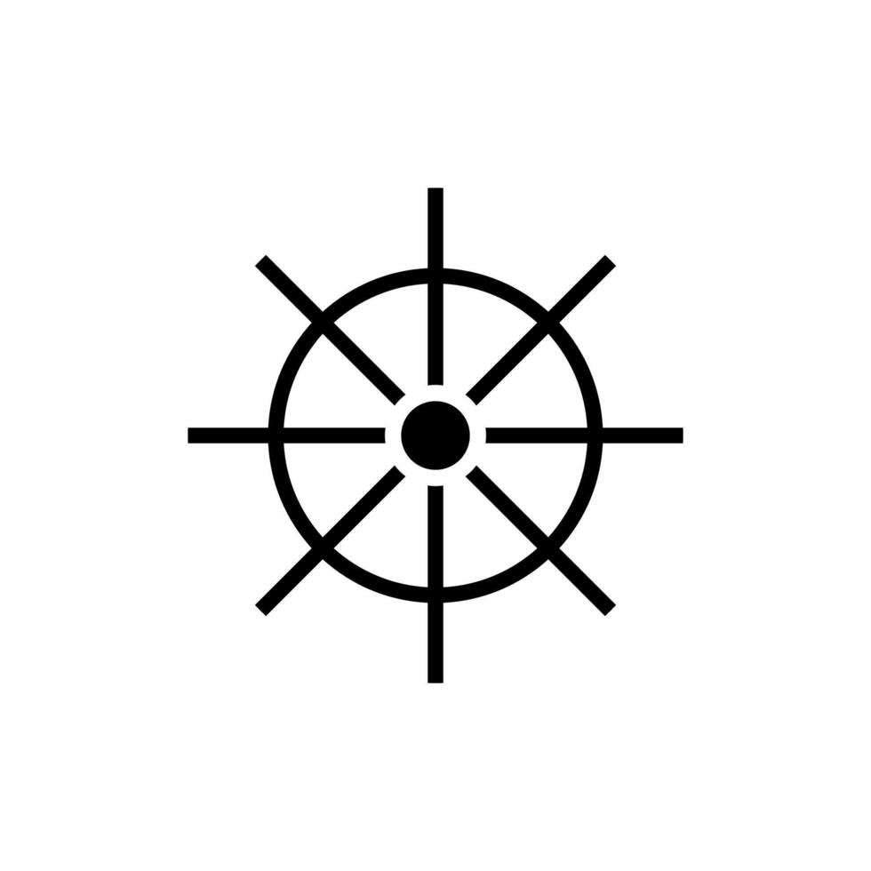 roder, nautiska, fartyg, båt solid ikon vektor illustration logotyp mall. lämplig för många ändamål.