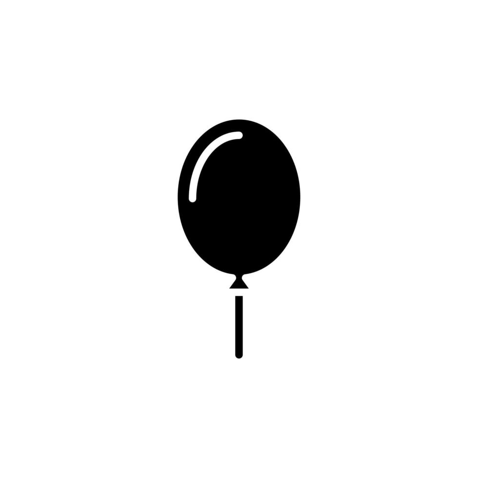 Ballon-Solid-Symbol-Vektor-Illustration-Logo-Vorlage. für viele Zwecke geeignet. vektor