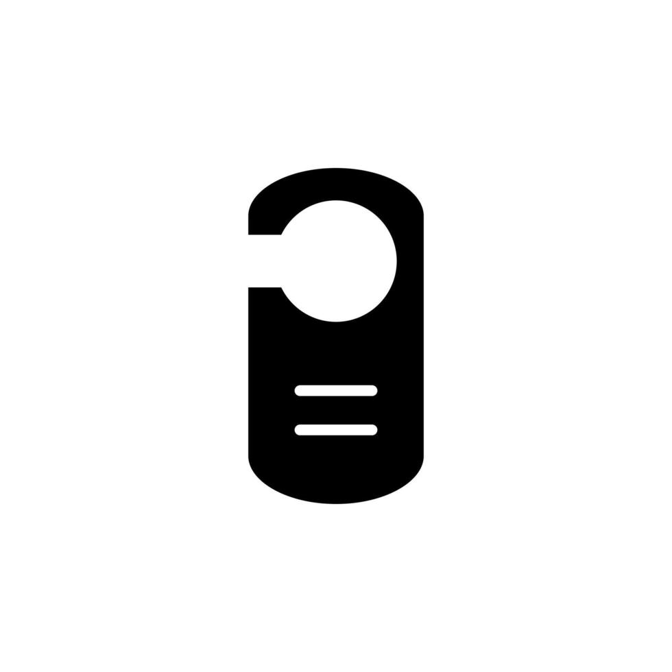 dörrhängare, hotell fast ikon vektor illustration logotyp mall. lämplig för många ändamål.