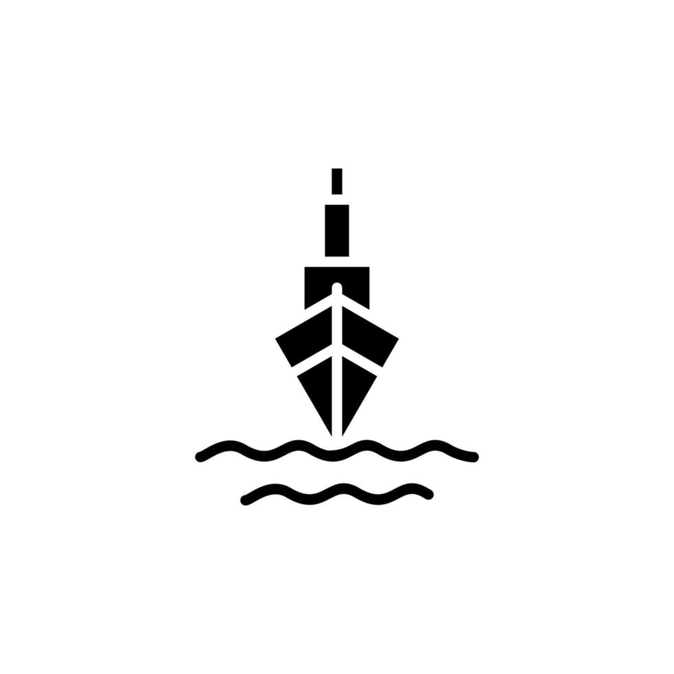 Schiff, Boot, Segelboot solide Symbol Vektor Illustration Logo Vorlage. für viele Zwecke geeignet.