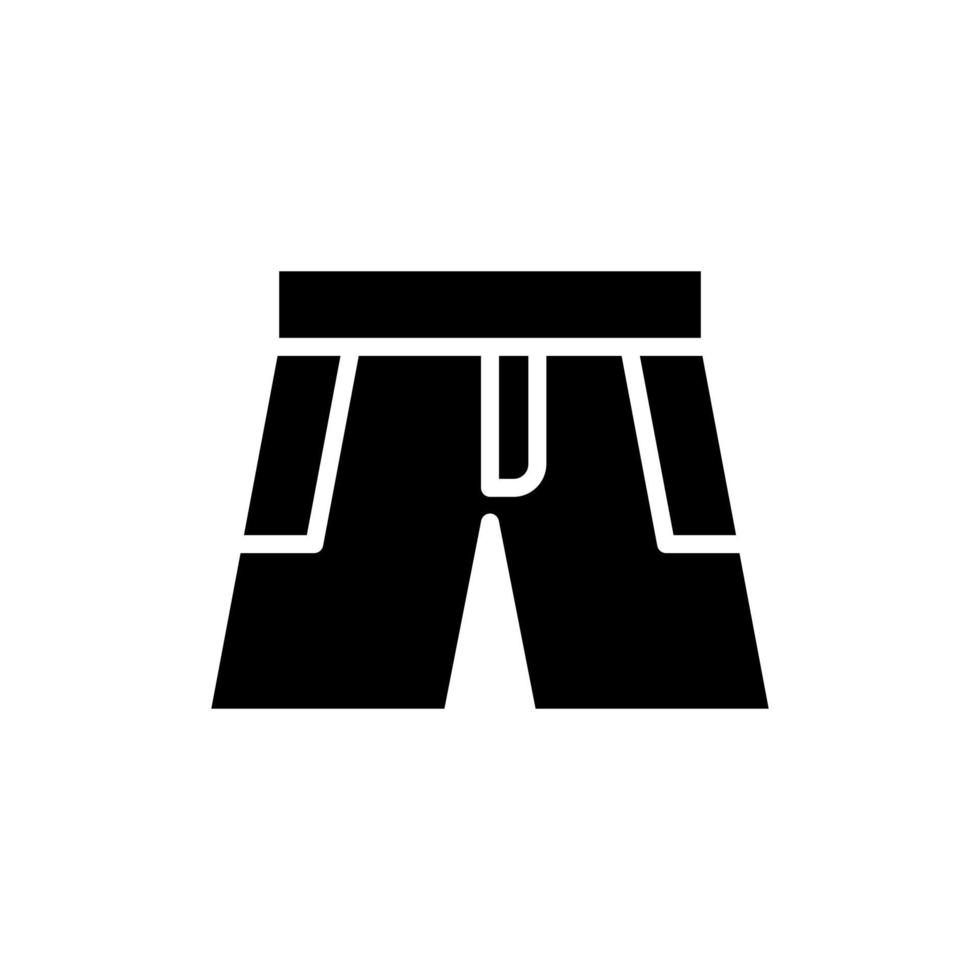 Shorts, lässig, Hosen solide Symbol Vektor Illustration Logo Vorlage. für viele Zwecke geeignet.