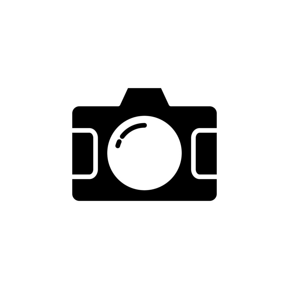 kamera, fotografi, digital, foto solid ikon vektor illustration logotyp mall. lämplig för många ändamål.