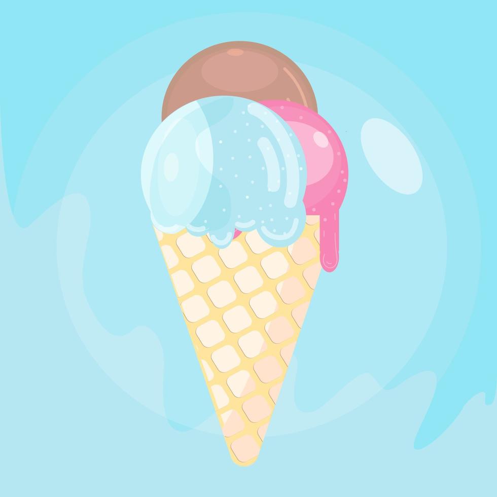 leckere Eiscreme-Vektorillustration vektor