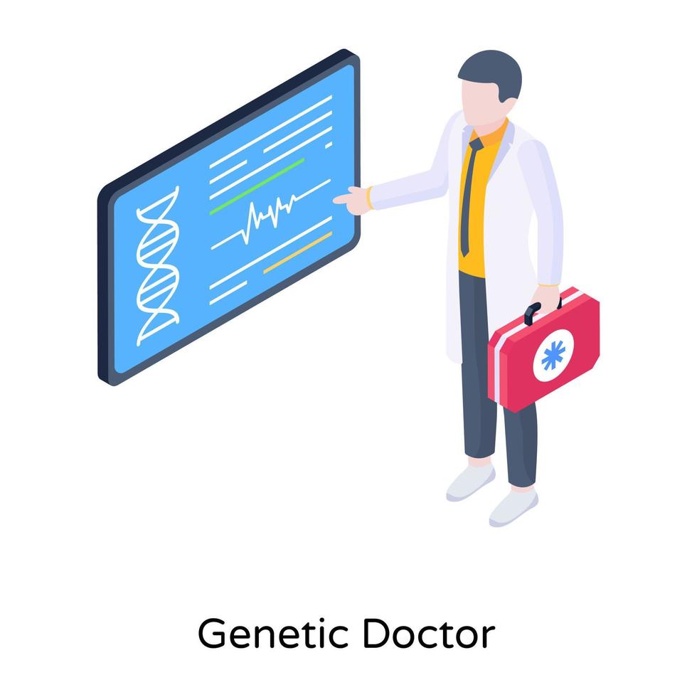 genetiker isometrisk vektor nedladdning