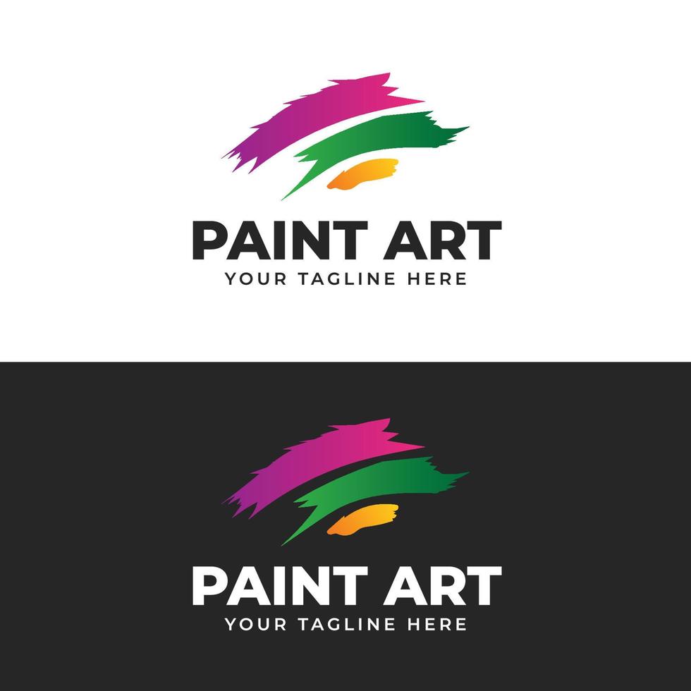måla konst logotyp vektor