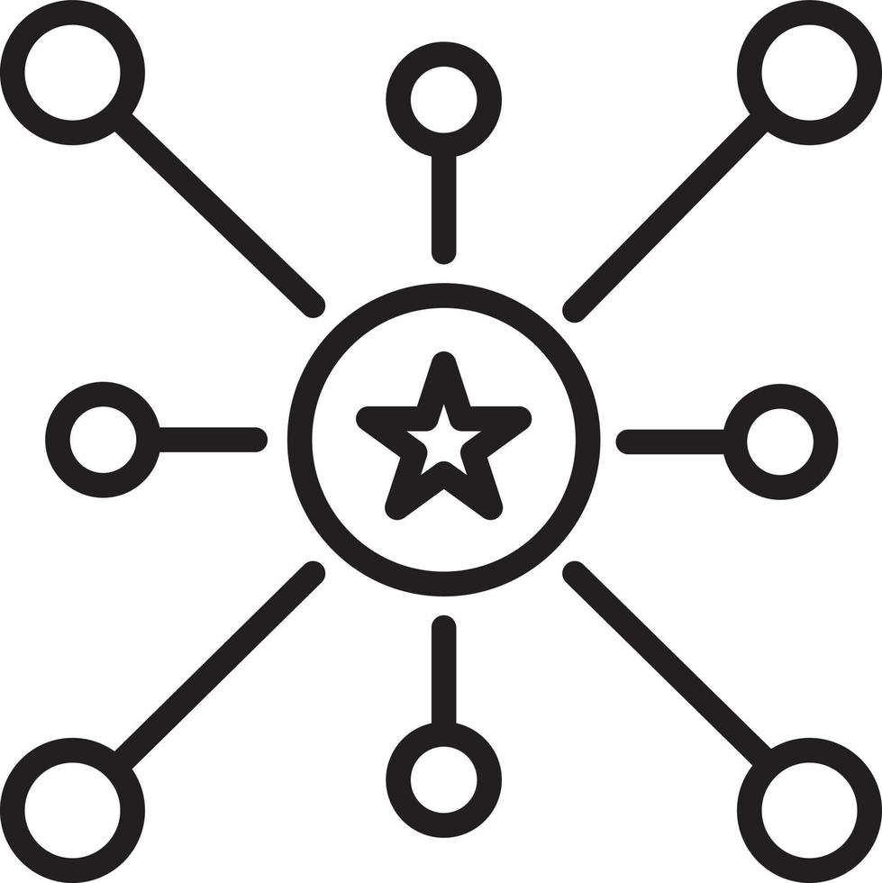 filial decentralisering distribution ikon vektor