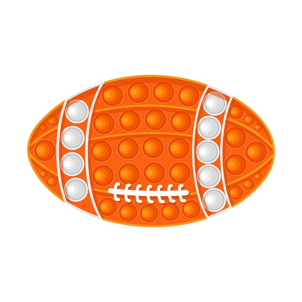 antistress leksak. rugbyboll. vektor illustration isolerad på vit bakgrund.