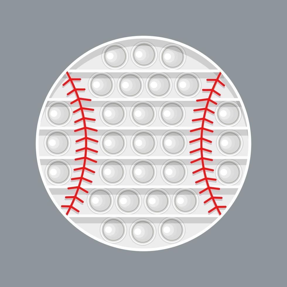 Anti-Stress-Spielzeug. Baseball. flache vektorillustration lokalisiert vektor