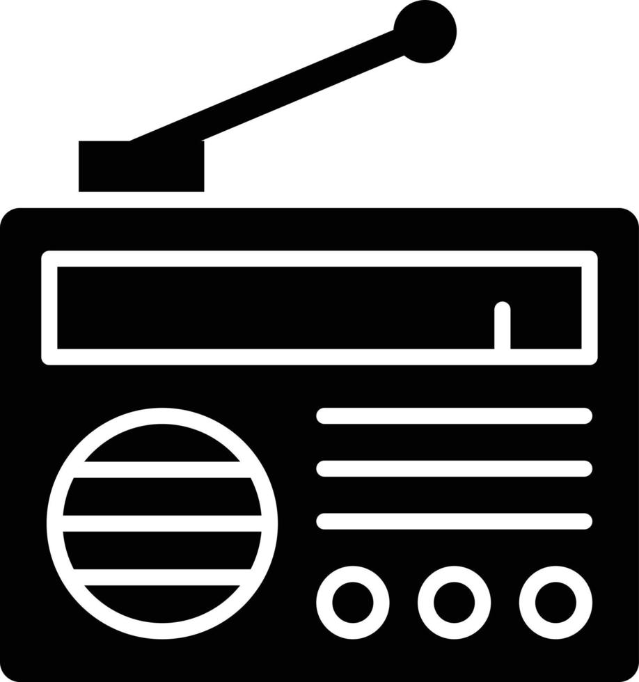 radio ikon stil vektor