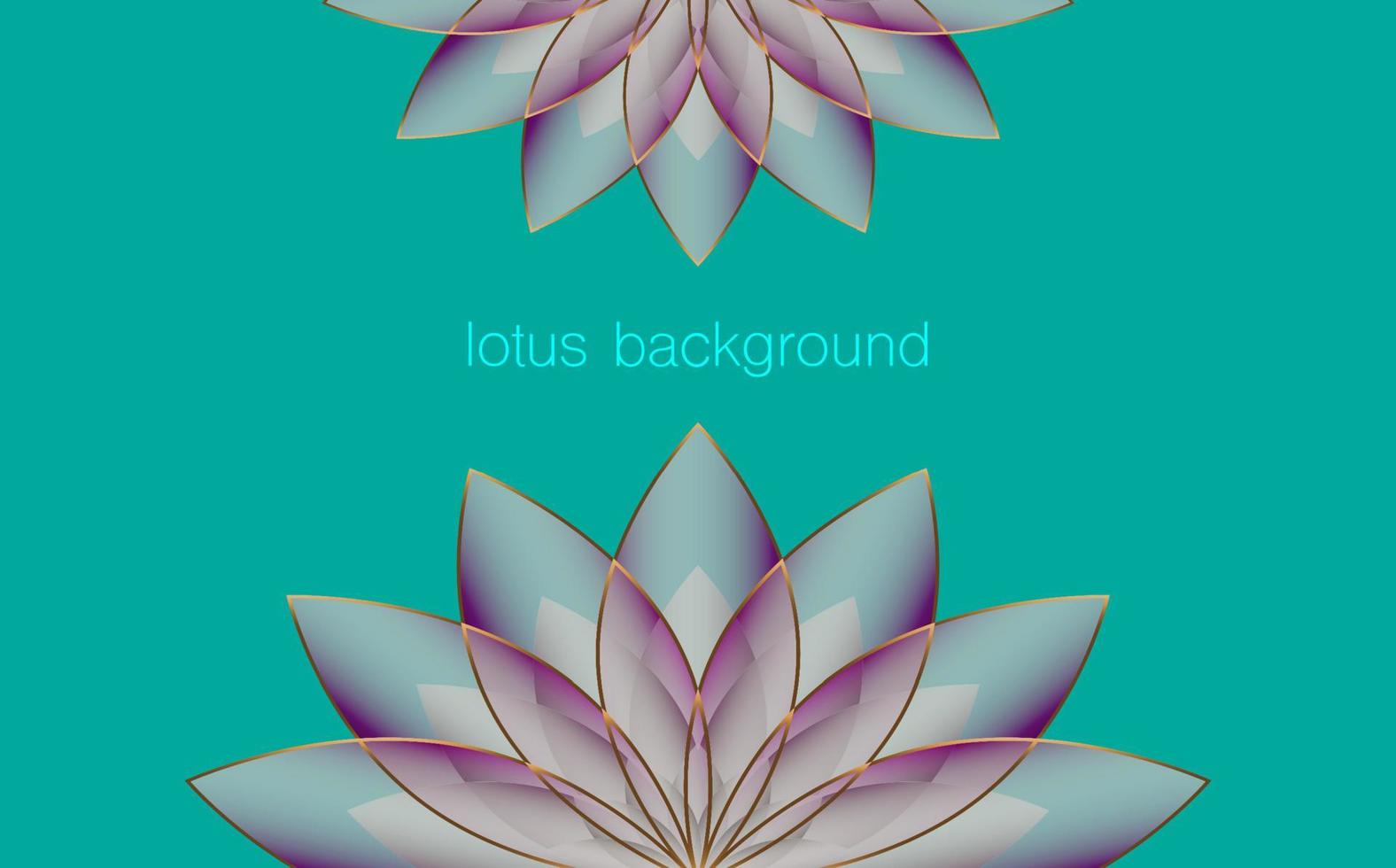 lotus banner mall, lila livets blomma. helig geometri. symbol för harmoni och balans. tecken på renhet. chakra yoga design vektor isolerad på grön bakgrund