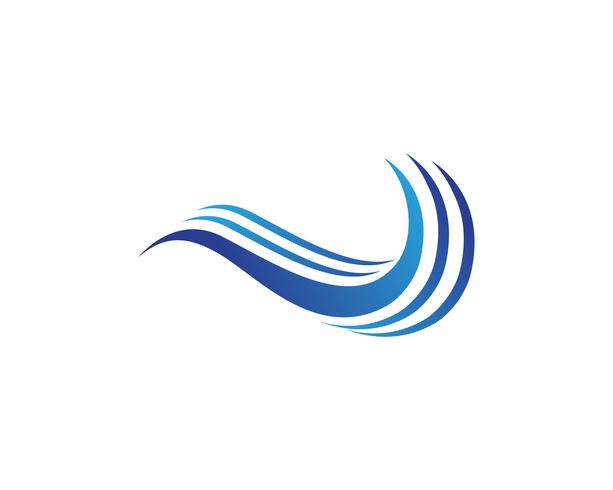 Wellensymbol und Ikone Logo Template-Vektor vektor