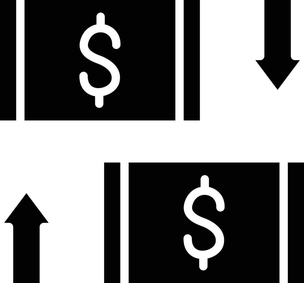 Geldwechsel-Icon-Stil vektor