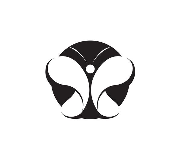 Schmetterling konzeptionelle einfache, bunte Symbol. Logo. vektor