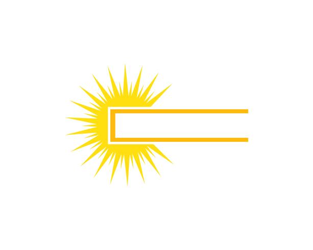 Sun logo star icon web Vector
