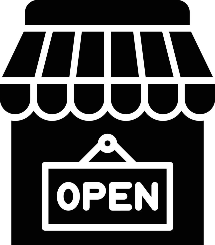 Shop-Open-Icon-Stil vektor