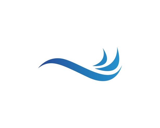 Vatten Våg Logo Mall vektor