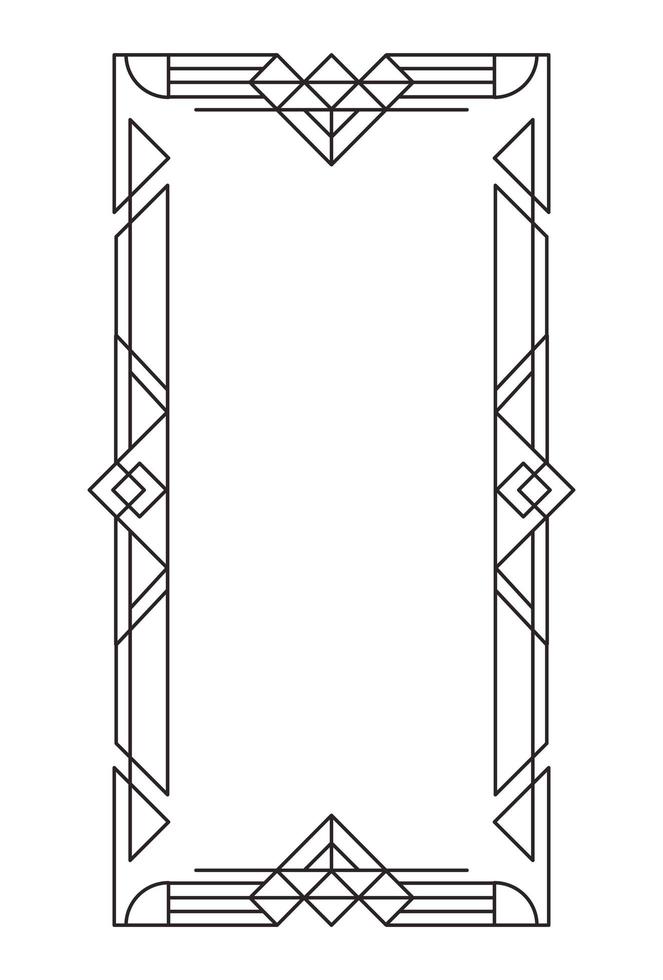 klassischer rahmen art deco vektor