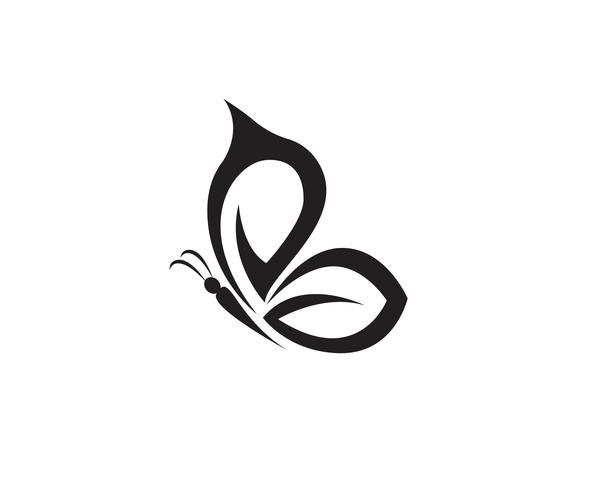 Butterfly konceptuell enkel, färgstark ikon. Logotyp. vektor