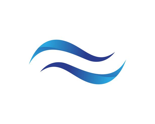 Wasserwelle Symbol und Symbol Logo Vorlage vektor