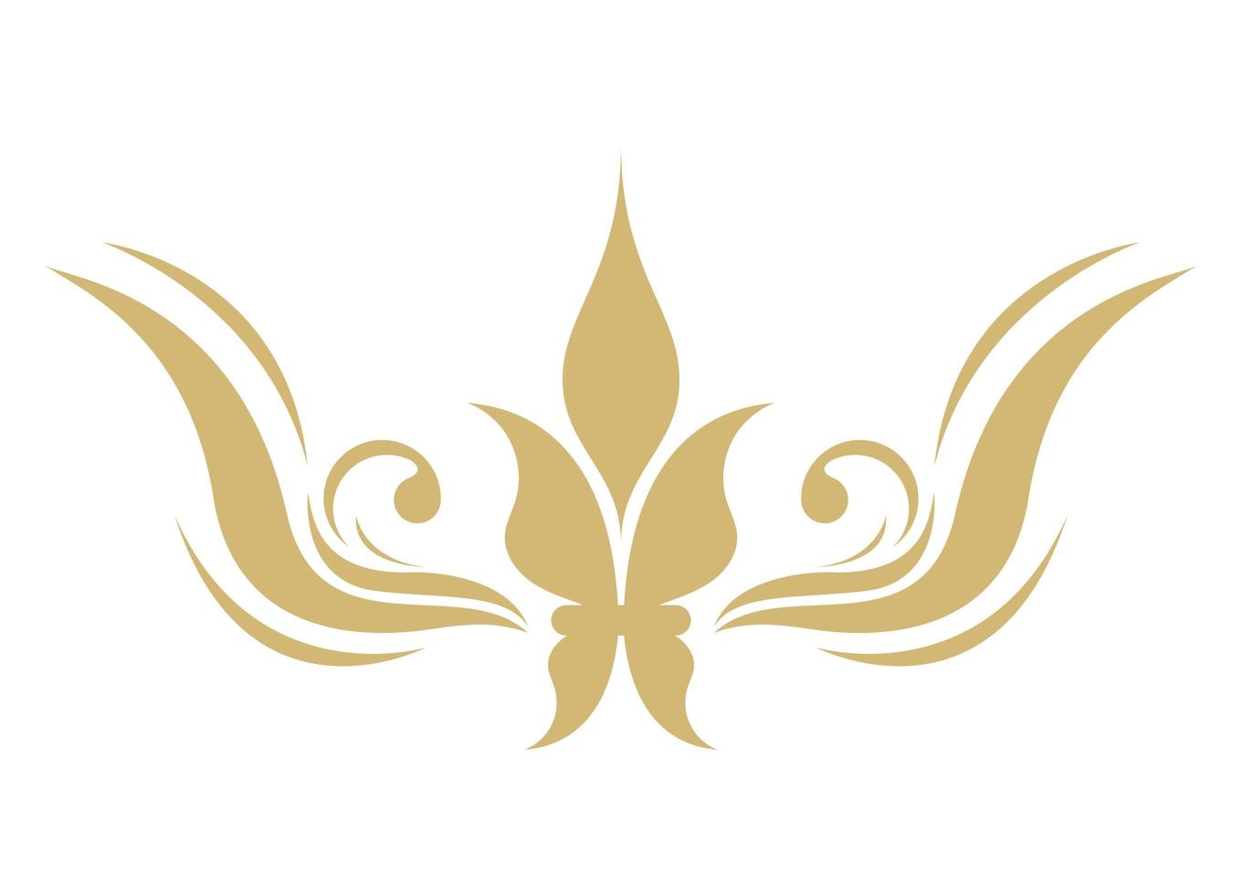 elegantes goldenes emblem vektor