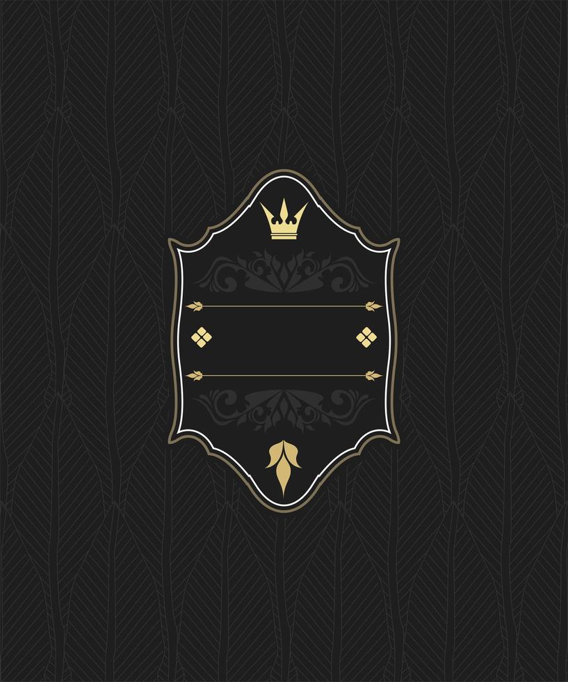 elegant kungligt emblem vektor