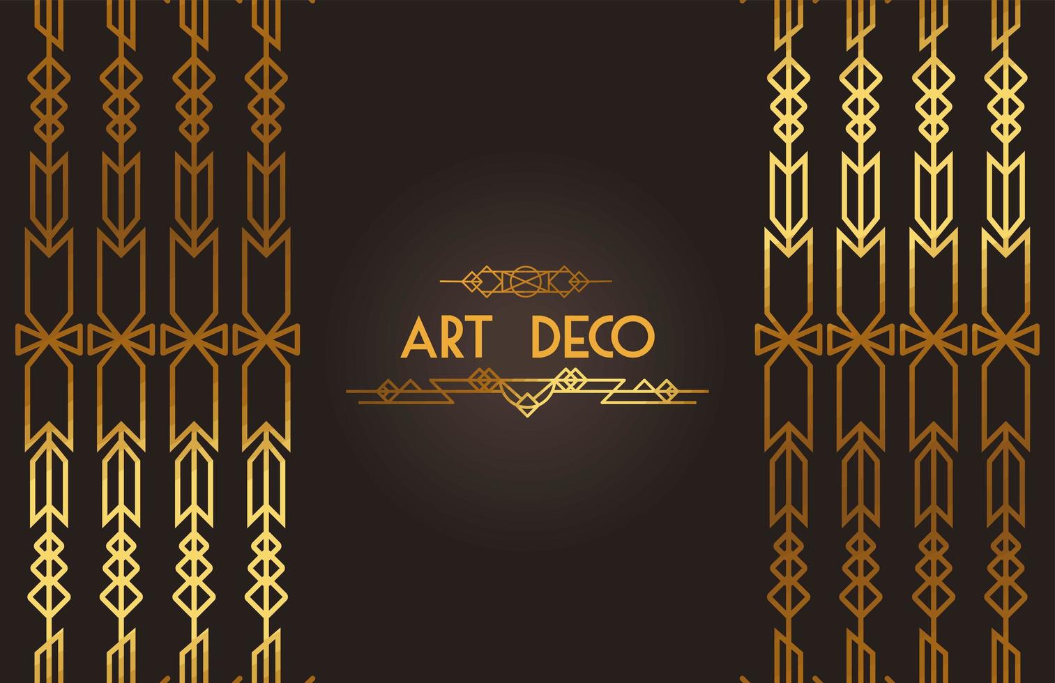 goldener Art-Deco-Schriftzug vektor