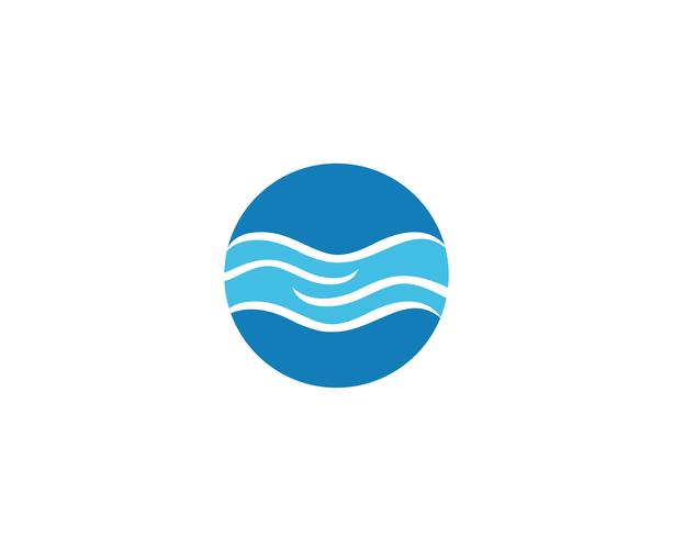 Vattenvågsymbol och ikon Logotypmall vektor