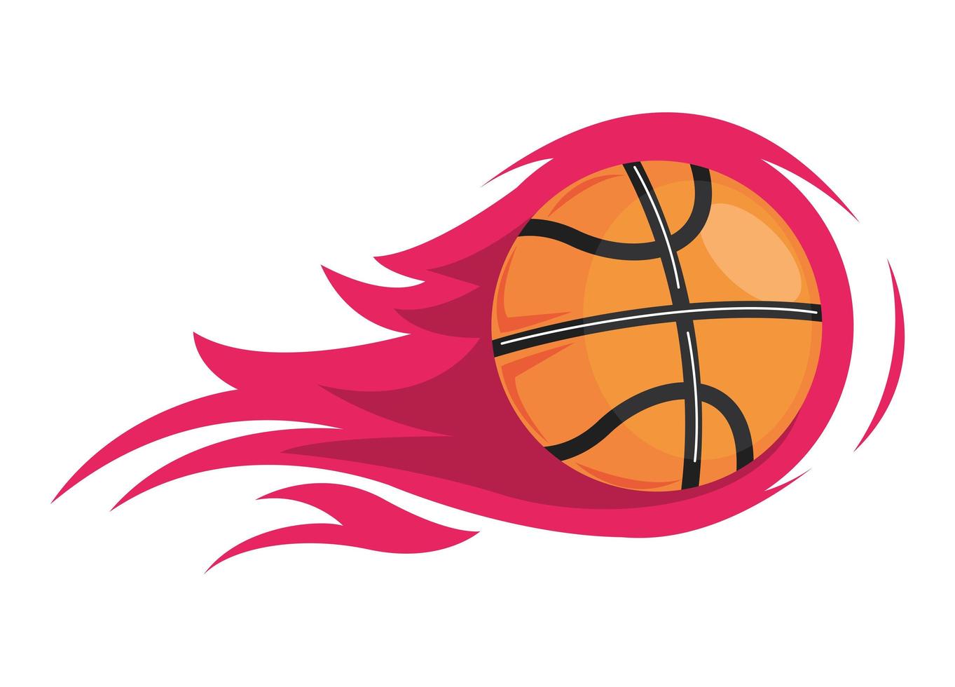Basketball-Sportballon in Brand vektor