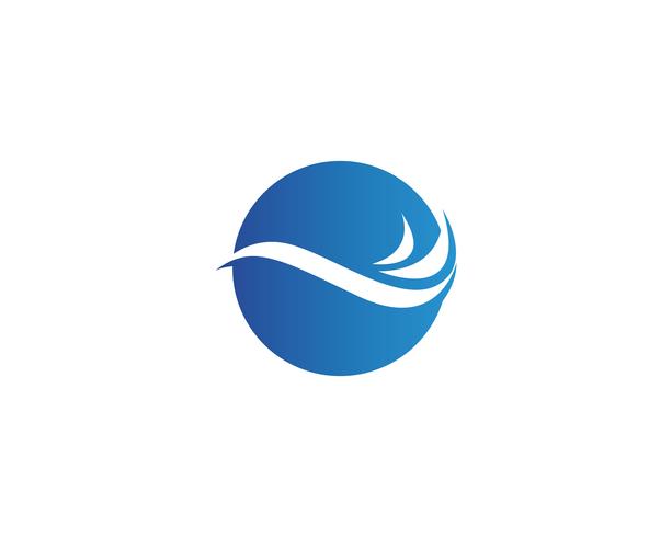 Vatten Våg Logo Mall vektor