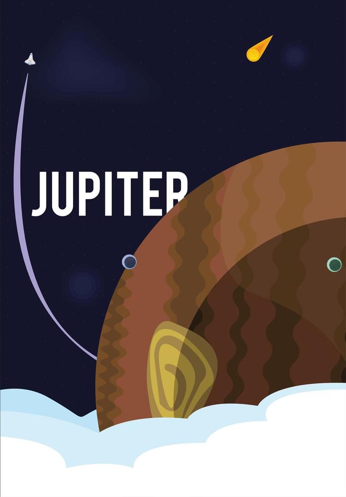 Jupiter Planet und Name vektor