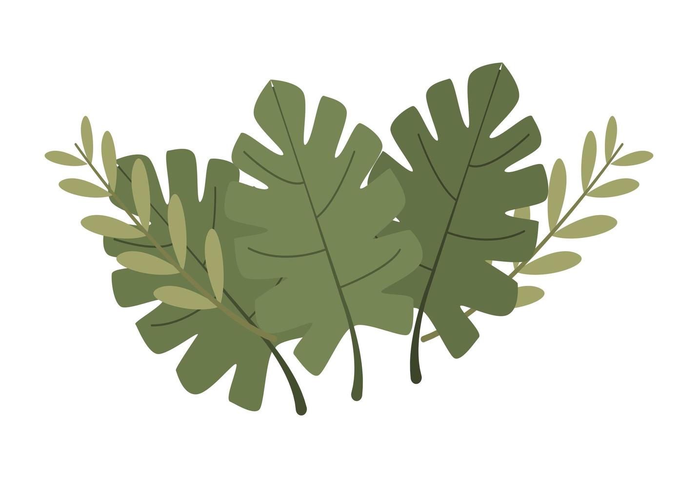 Naturblätter Pflanze vektor
