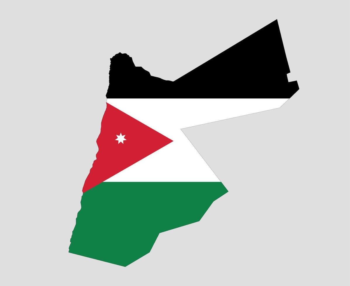 jordanien flagge national asien emblem kartensymbol vektor illustration abstraktes design element
