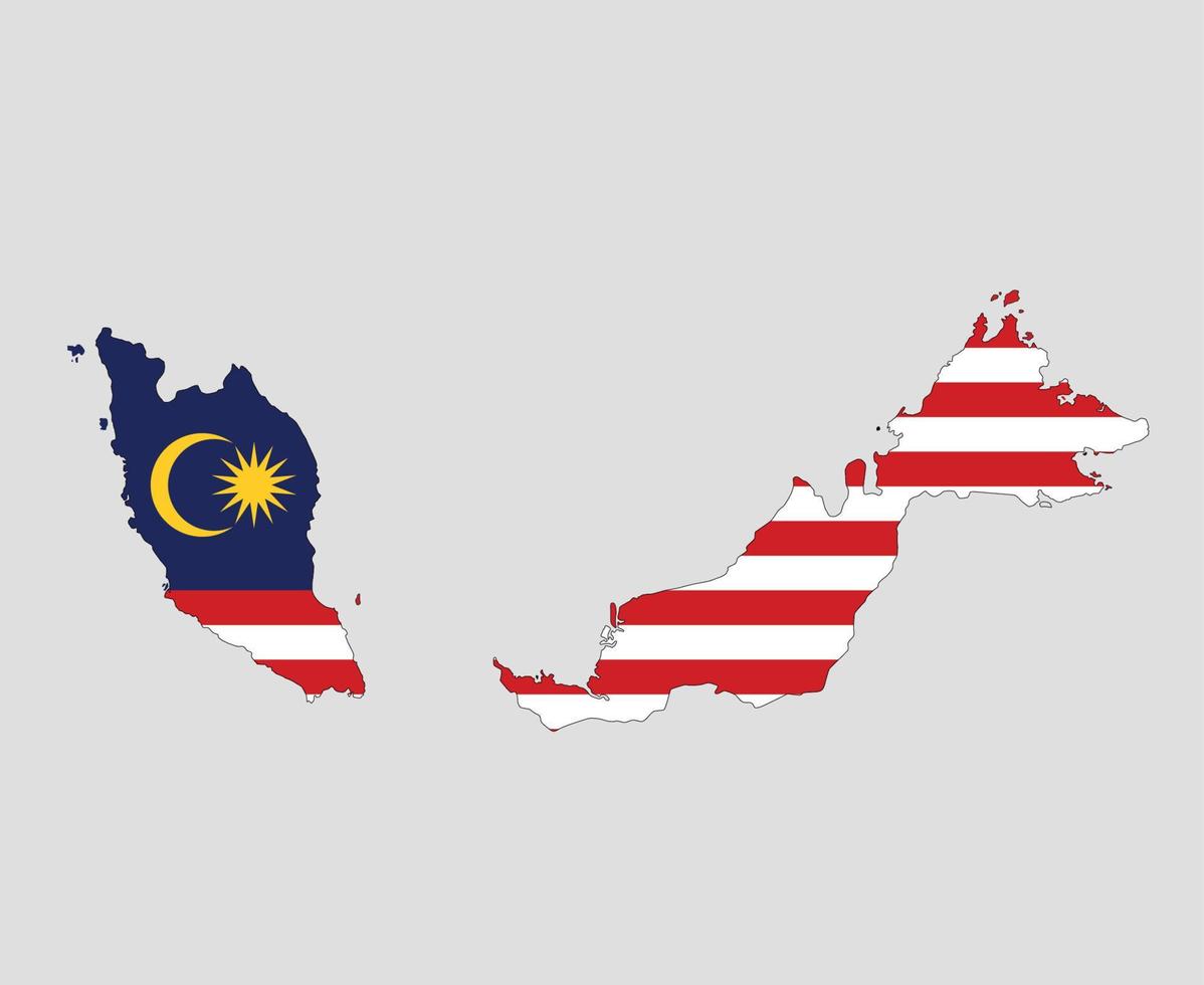 malaysia flagge national asien emblem karte symbol vektor illustration abstraktes design element