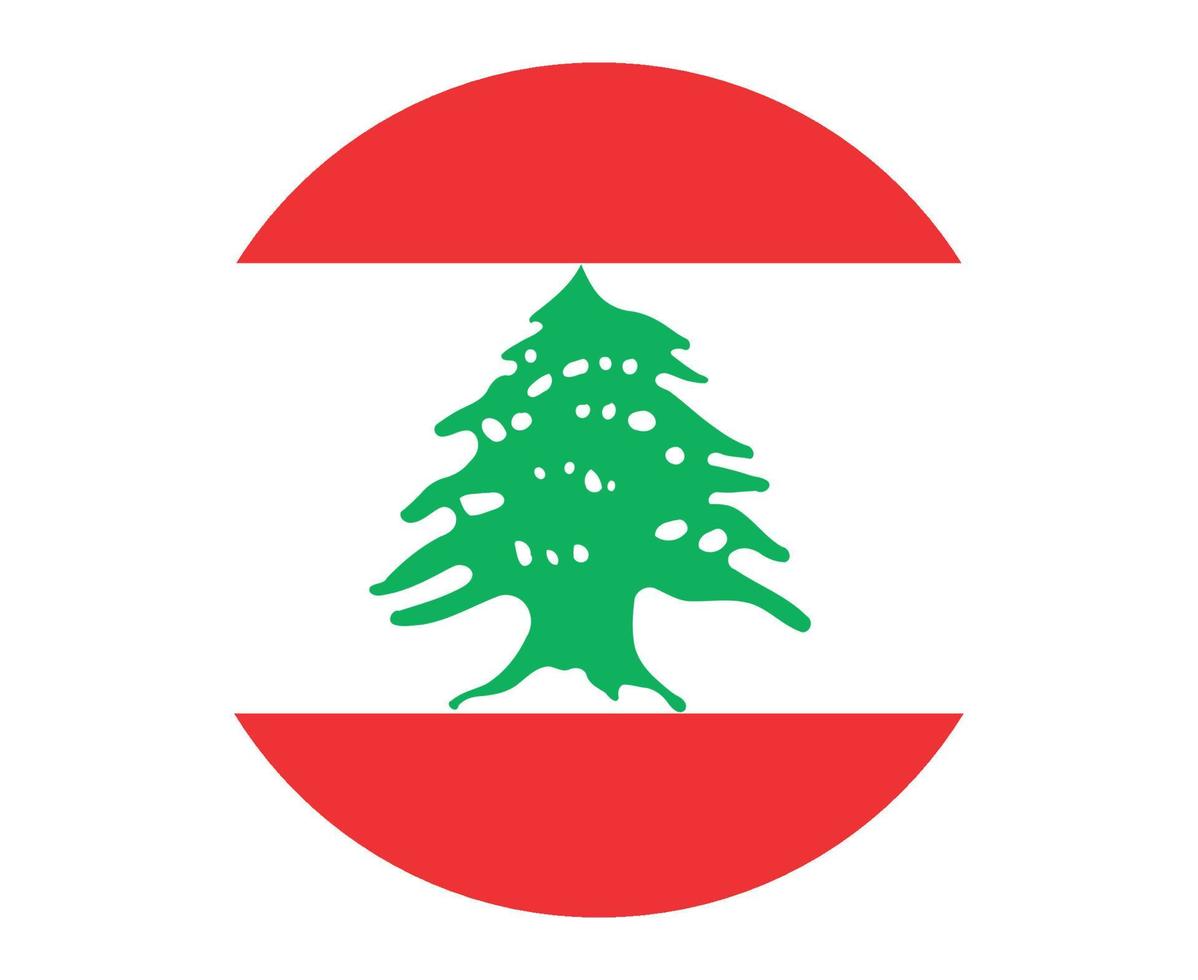 Libanons flagga nationella asien emblem ikon vektor illustration abstrakt designelement