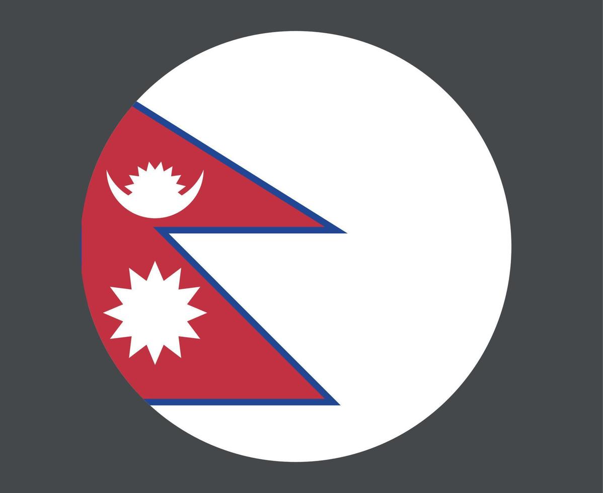 nepal flagga nationella asien emblem ikon vektor illustration abstrakt designelement