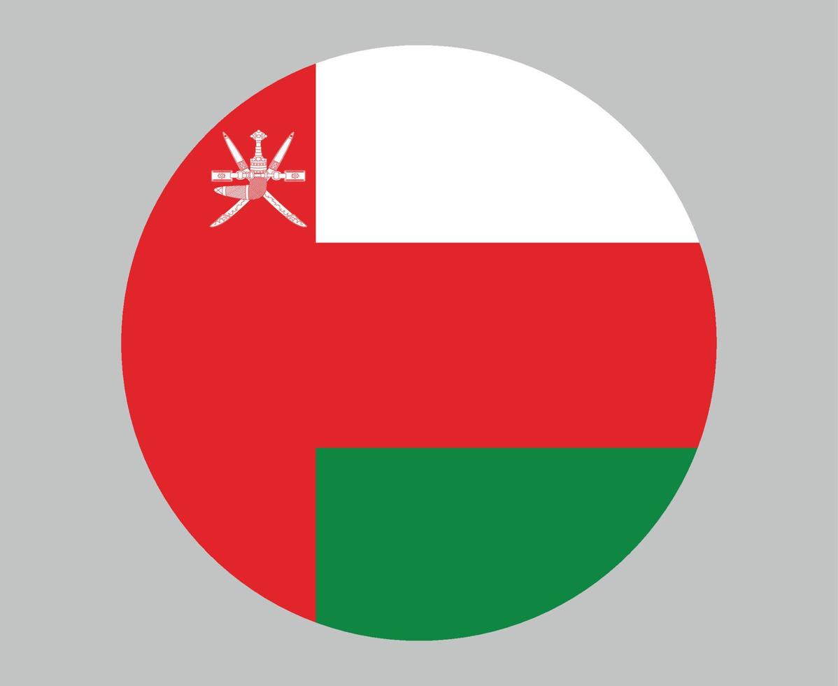 Oman-Flagge nationales Asien-Emblem Symbol Vektor Illustration abstraktes Gestaltungselement