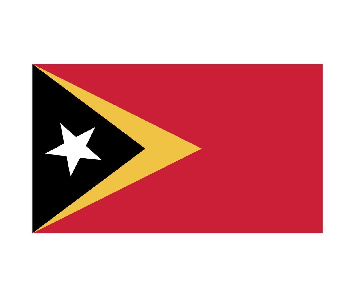 Östtimor flagga nationella asien emblem symbol ikon vektor illustration abstrakt designelement