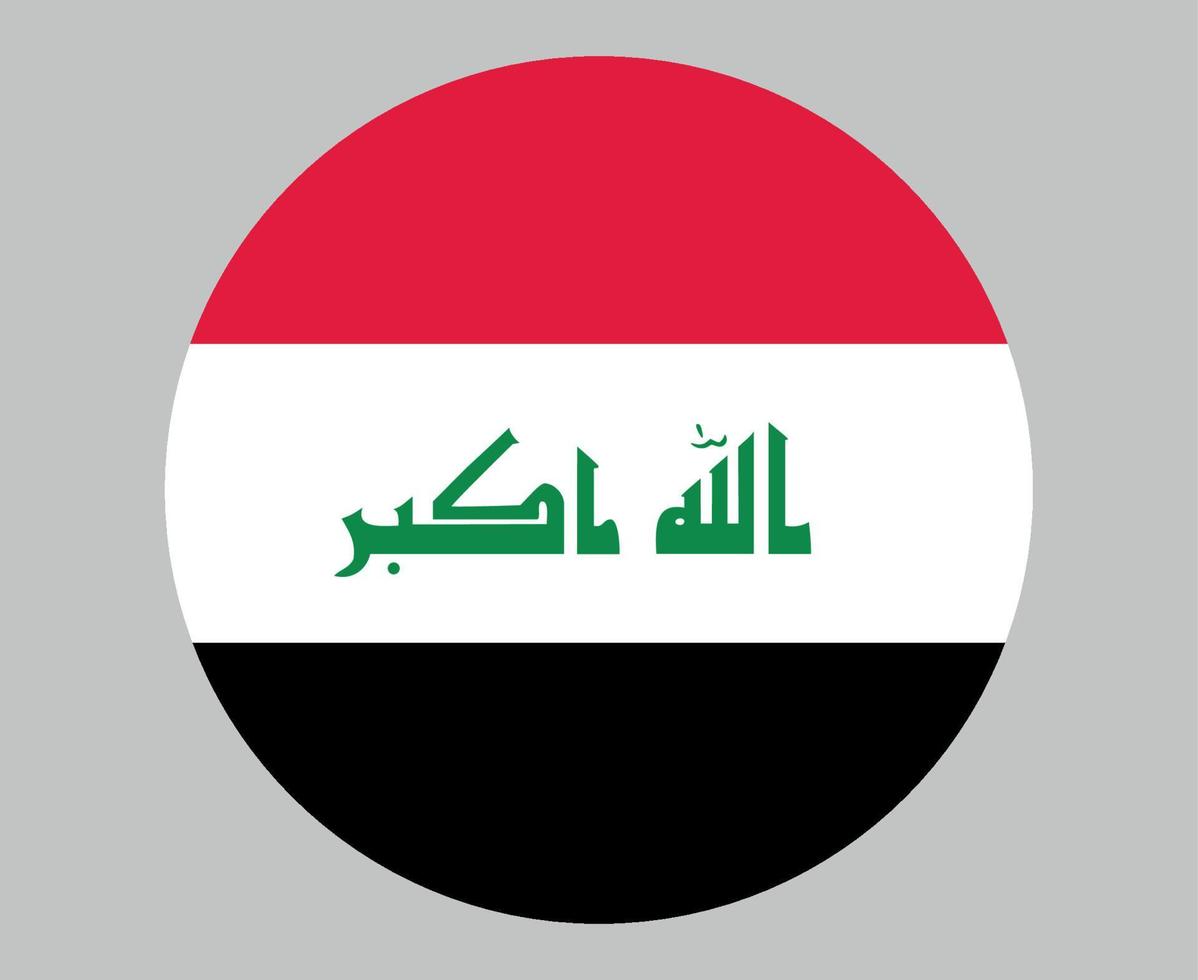 Irak flagga nationella asien emblem ikon vektor illustration abstrakt designelement