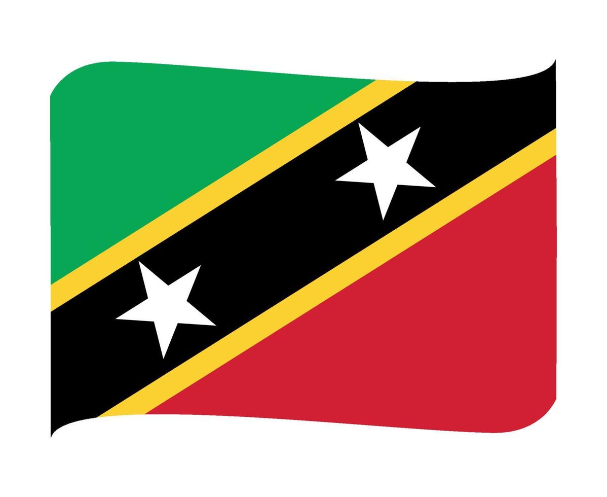 St. Kitts und Nevis Flagge nationale Nordamerika Emblem Band Symbol Vektor Illustration abstraktes Gestaltungselement