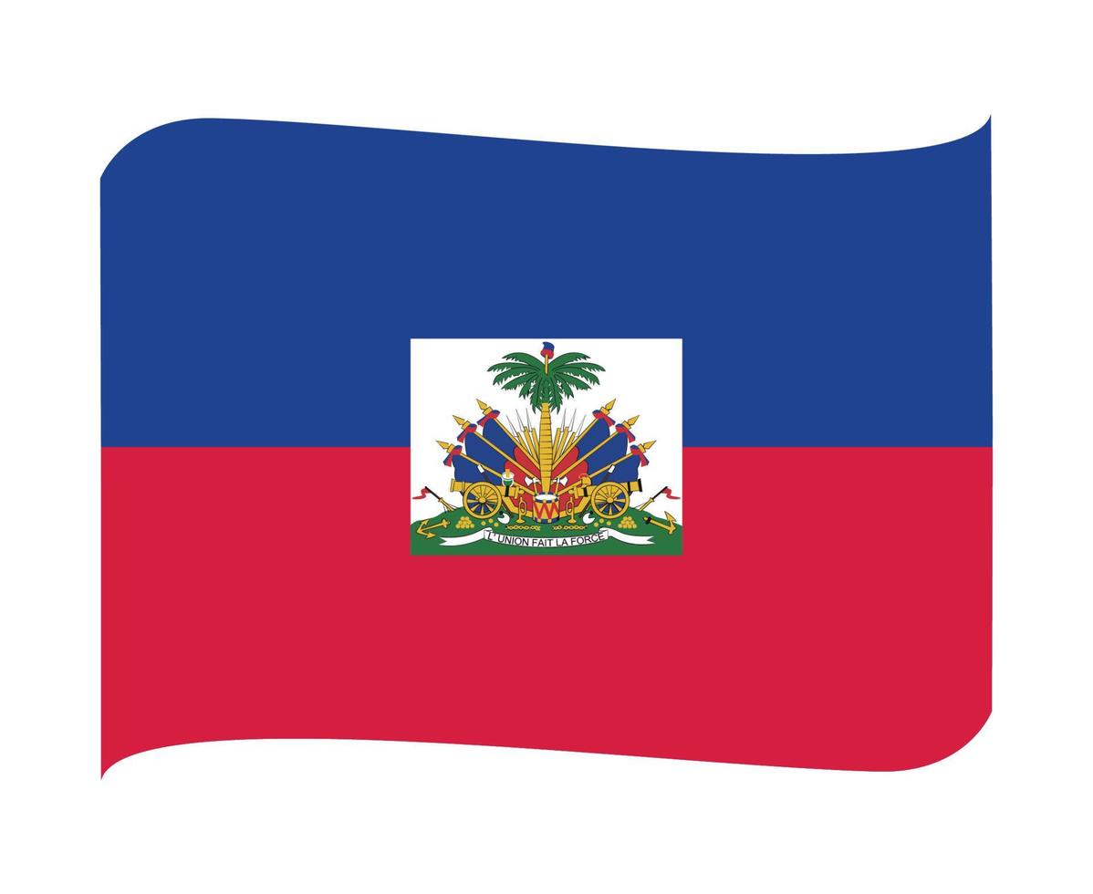 haiti flagga nationella nordamerika emblem band ikon vektor illustration abstrakt designelement